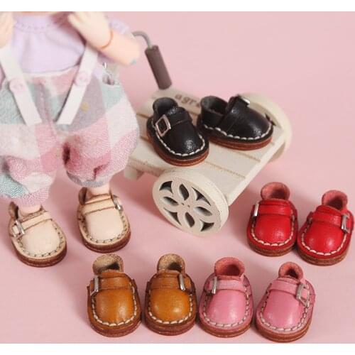 Ob11 Doll Shoes Bjd Doll Clothes Accessories Handmade Leather Shoes for Obitsu11 GSC 1 / 12bjd Doll Girls Boys Toys