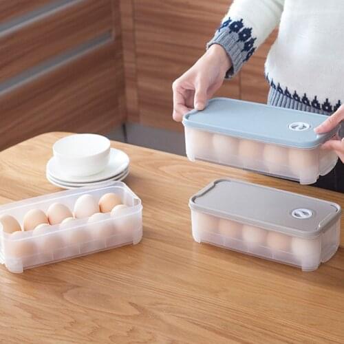 Single-layer 20 Grids Egg Storage Holder Box Refrigerate Food Savers Space Saver Rack Organizer for Refrigerator