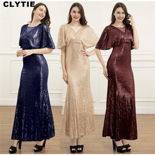 Clytie Sexy Night Club Elegant Dress Women Solid Color New Ladies Bodycon Female Party Trumpet Dresses