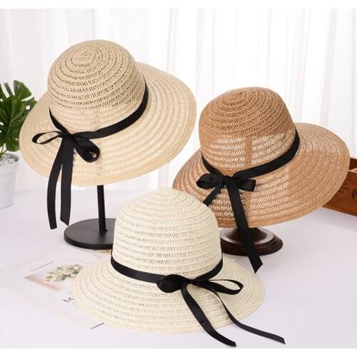 Beach Straw Hat Female Zomer Seaside Sun Shade Travel Vacation Wild Big-edge Sandal Cap Breathable Sun Hat