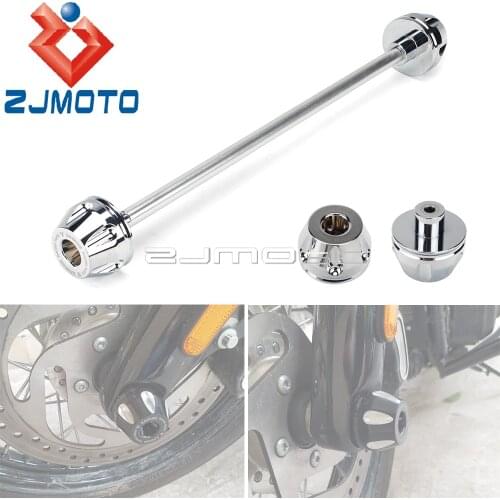 For Harley Softail Fat Boy Motorcycle Crash Slider Pad CNC Chrome Front Wheel Fork Slider Anti Crash Falling Protector 2018-2021