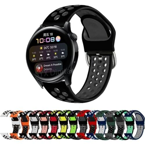 22mm Silicone Sport Replacement Strap Watchband For Huawei Watch 3/3 Pro Bracelet For Huawei GT 2 Pro/GT 2 46mm/GT Correa Ремешо