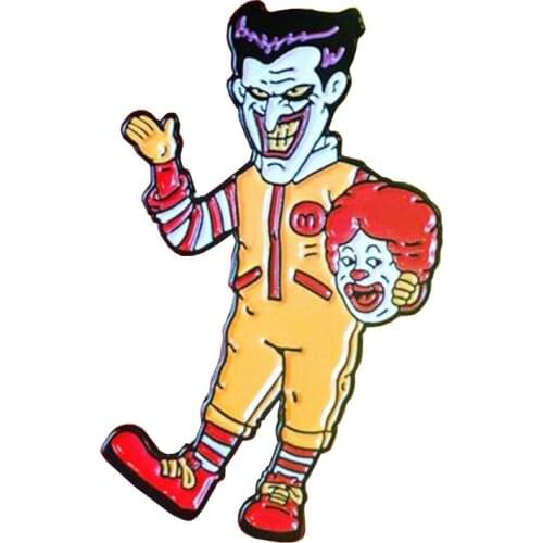 Ronald X The Joker enamel pin creative cosplay mash up