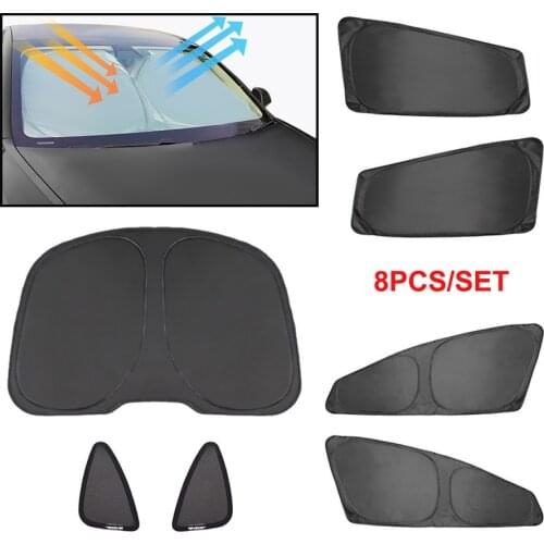 Sunshade Custom-Fit for Tesla Model Y 2021 Car Window Privacy Shade Camping Anti-peeping Blind Shading Net Front Rear Windshield