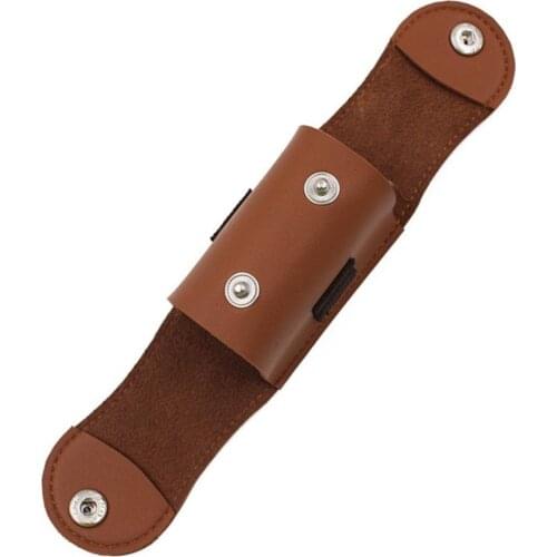 Brown LeatherPortable Faux Leather Golf Ball Tees Holder Waist Pouch Storage Bag Container Easy To Clean Mini Portable Ball Bag