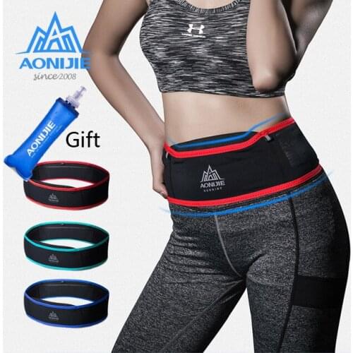 AONIJIE Slim Running Waist Belt Jogging Bag Fanny Pack Travel Money Marathon Gym Workout Fitness 6.9 in Mobile Phone Holder bag