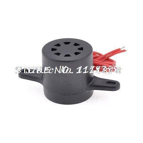 220VAC Industrial Electronic Discontinuous Sound Alarm Buzzer 105dB Black