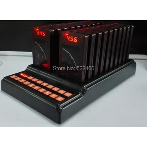 Take a Number System for restaurant queue service with 20pcs coaster pagers