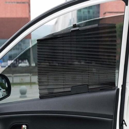 Retractable Car Window Sunshades Auto Front Rear Side Windows 3 point fixed Sun Shade Anti-UV Protection Sun Visor 46*60cm