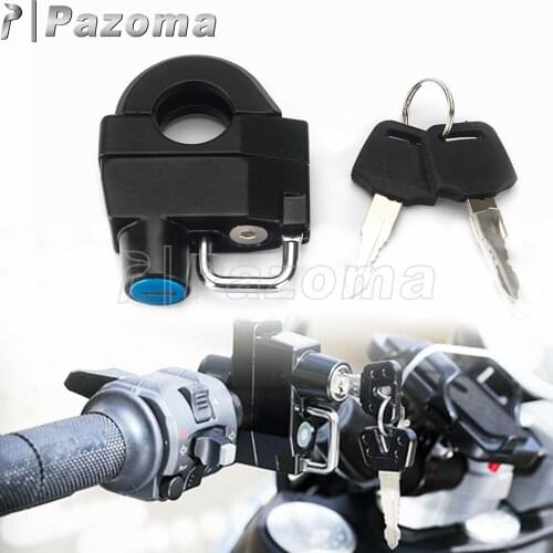 25mm Handlebar Motorcycle Helmet Lock CNC Aluminum Portable Anti-Theft Helmet Key Locks for Harley Honda Suzuki Yamaha Kawasaki