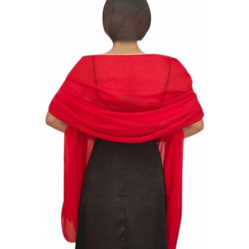 Women Evening Formal Wrap 200*75 CM Chiffon Bridesmaid Wedding Part Shawl