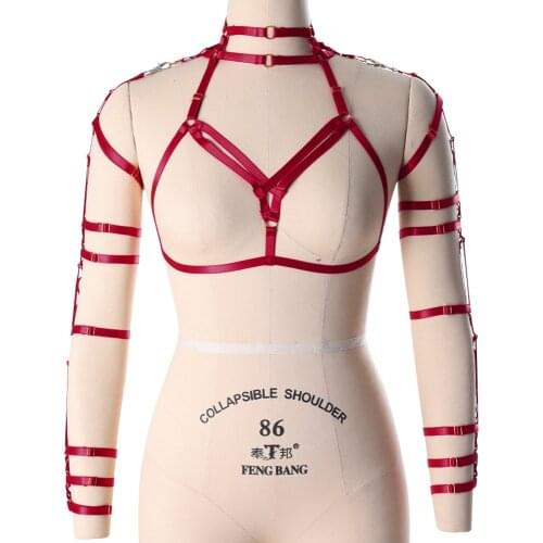 Harajuku Body Harness Cosplay Erotic Lingerie Bondage Garter Bdsm Costumes Womens Lingerie Sexy Strap Belt Cage Cupless Bra