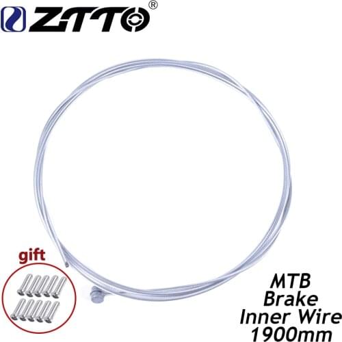 ZTTO 1 pcs MTB 1900mm Mountain Bike Touring Bicycle Galvanized Steel Inner Brake Cable Wire Line for V Brake Disc Brake