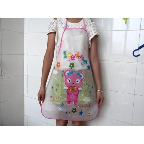 1PC Cute korean PVC Apron Kitchen Accessories House Cleaning House Keeping Anti Dust pinafore LB 262