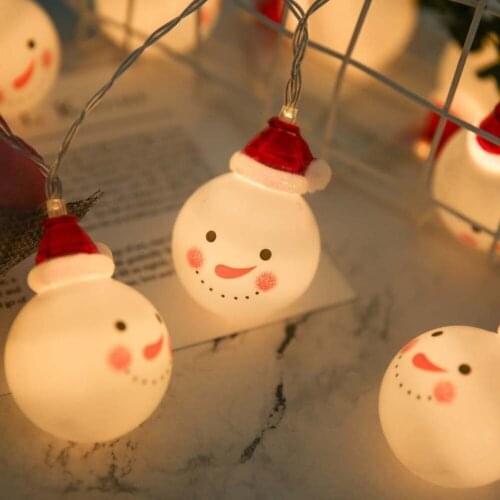 10 LED light bulbs and 10 snowman shaped frame for decoration LED Battery String Light Holiday Wedding Christmas