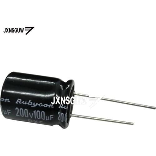 20PCS NEW RUBYCON BXC 200V100UF 16X20mm 100uF/200v high frequency low resistance long life 100UF 200V 105 degrees p7.5mm