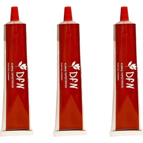 3 Pack x 50 ML Textile Fabric Glue for Denim Leather Cotton and Multi Use