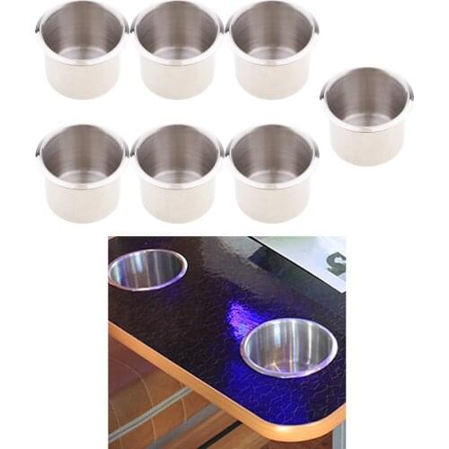 7pcs 68mm Stainless Steel Boat RV Cup Drink Bottle Holder Corrosion Protect