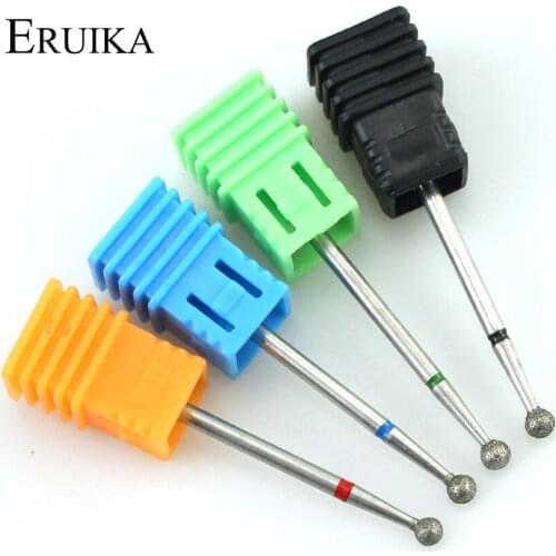 ERUIKA 3.5mm Diamond Rotary Nail Drill Milling Cutter for Electric Nail Files Manicure Burr Machine Pedicure Art Accessories
