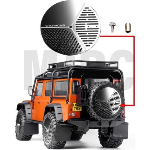 RC Car Stainless Steel Spare Tires Cover for 1:10 RC Rock Crawler Traxxas Trx-4 Bronco Defender Tactical unit Axial SCX10 90046