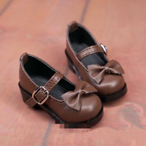 BJD doll shoes suitable for 1-3 1-4 1-6 size bowknot student shoes doll accessories