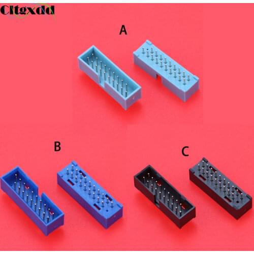 Cltgxdd 1PCS USB 3.0 19P 19pin USB3.0 Male Connector 180 Degree Mainboard Motherboard Chassis Front Seat Expansion Connector