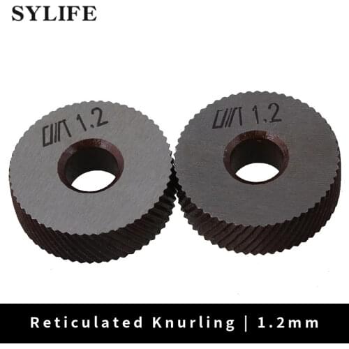 26mm Dia 1.2mm Pitch Diagonal Coarse Knurl Wheel Knurling Roller Pack of 2