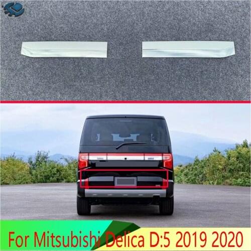 For Mitsubishi Delica D:5 2019 2020 ABS Chrome Tail Gate Door Cover Trim Rear Trunk Molding Bezel Styling Sticker Garnish