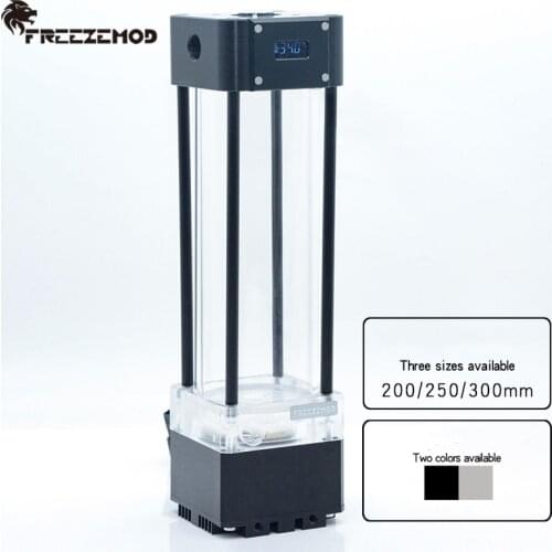 FREEZEMOD Water Cooling Kit AIO Water Pump VA LCD Screen Temperature Display Water Tank For PC PUB-FS6WX 200mm/250mm/300mm