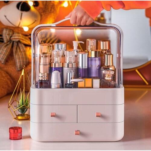 Creative Make Up Organizer Box Cosmetics Storage Box Rack Desktop Skin Care Products Lipstick Beauty Storage Drawer
