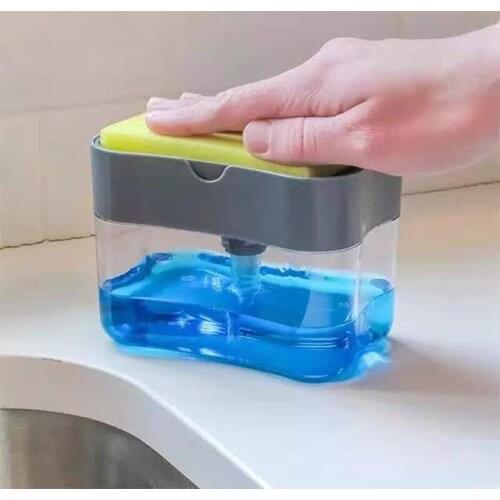 Kitchen Dishwashing Pot Artifact Soap Pump Dispenser Cleaning Liquid Container Manual Press Soap Organizer Kitchen Clean Tool