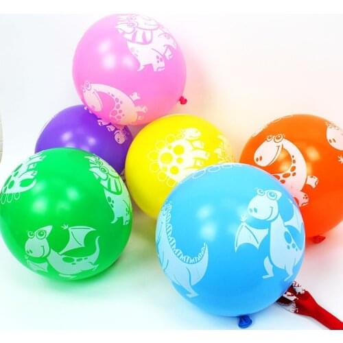 12" Jurassic Park Dinosaur Printed Animal Latex Balloons Baby Shower Childrens Birthday Party Decoration Balloons globos