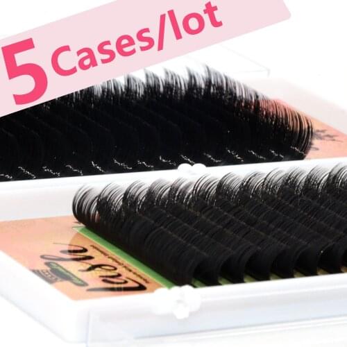 MASSCAKU 5 case Faux mink individual eyelash extension,natural eyelashes fake false eyelshes soft mink lashes