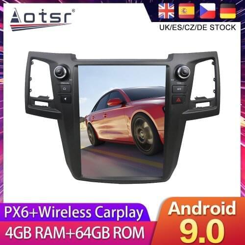 For Toyota HILUX Revo Vigo 2008-2015 Tesla styel Android 9 Car DVD Screen GPS Navigation Radio Stereo Multimedia Palyer HeadUnit