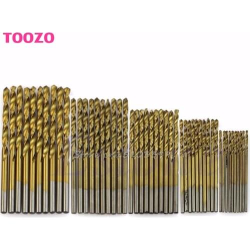 50Pcs Titanium Coated HSS High Speed Steel Drill Bit Set Tool 1/1.5/2/2.5/3mm G08 Whosale&DropShip