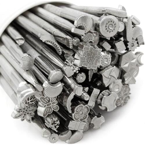 Leather Stamping Tool Kit Craft Designs Patterns, Working Carving DIY Leathercraft Set for Wallet Bag Saddle Scabbard Stamp