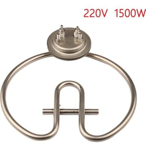 65mm Cap 220V 1500W Coil Heating Element with Fixed Tube Stainless Steel Electirc Heater Parts for Rice Steam Cabinet