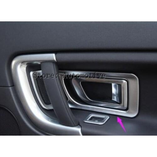 4* Chrome Matte Inner Side Door Handle Bowl Cover Trim For Land Rover Discovery Sport 2015 2016 2017 Car Styling Accessories