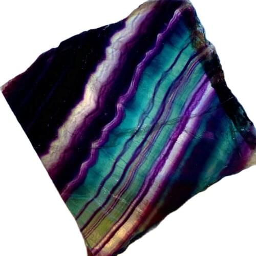 Natural beautiful Rainbow Fluorite Crystal Rough stone specimens cure