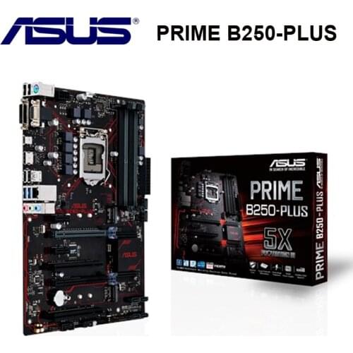 New Asus PRIME B250-PLUS Motherboard Intel B250 LGA 1151 DR4 2400/2133 MHz 64GB Desktop Asus B250 Mainbaord PCI-E 3.0 M.2 ATX