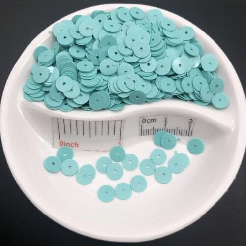 New!! 6mm Solid Light Blue Flat Round Loose Sequin Paillette Sewing Craft, Kids DIY Garment Accessory SSZ16