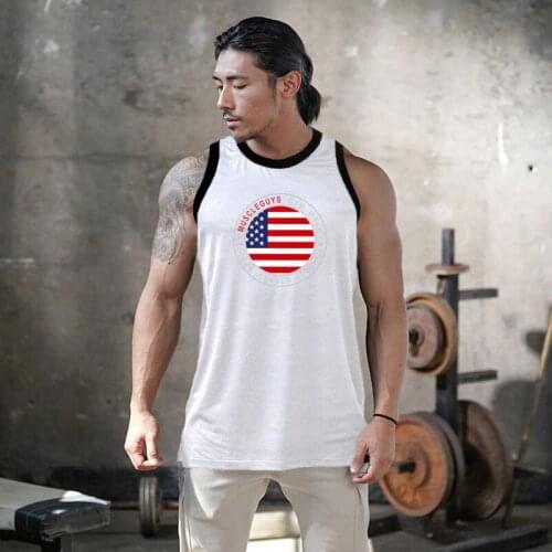 New Casual Brand Muscle Guys Clothing Bodybuilding Fitness Tank Tops Men Mesh Breathable Quick-drying Stretch Sleeveless Vest