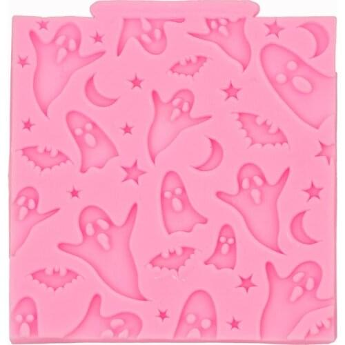 New Halloween Ghost Bat Silicone Fondant Cake Mold Chocolate Mould DIY Baking Tools Sugarcraft