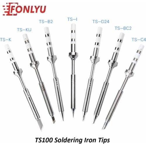 Original TS100 K KU I D24 BC2 C4 Tips Lead Free Replacement Electric Soldering Iron Tips For Soldering Iron Soldering Accessory