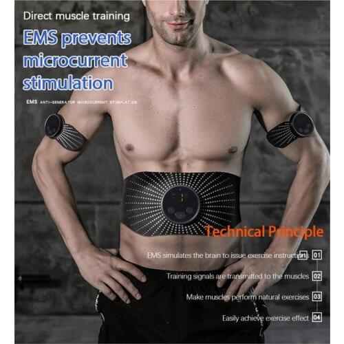 Rechargeable Abdominal Apparatus EMS Abdominal Patch Home Lazy Abdominal Apparatus Host Muscle Training Slim Stimulator