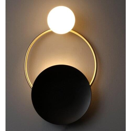 Postmodern light new Chinese style new classic luxury room wall lamp art study to restaurant sales LED ring wall lamp