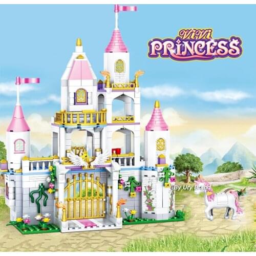 Friends Series Luxurious Royal Princess Castle Building Block Toy Set With Figures Horse Assembly DIY Play House Gift For Girls