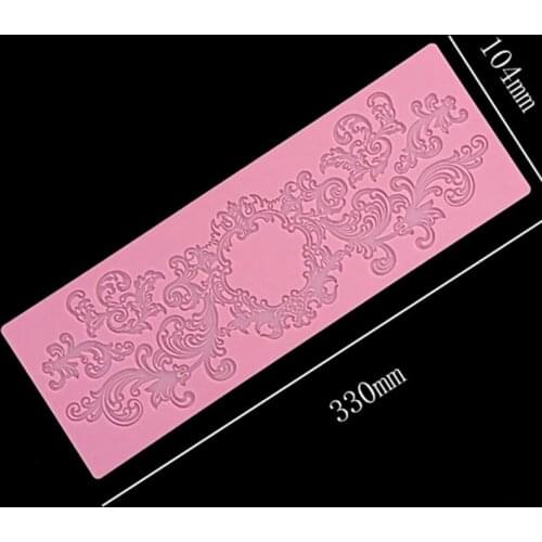 Silica Gel Mould Cake Lace Cushion Mould Silica Gel Lace Cushion Cake Decoration Tool Wedding Flower Embossing Mould LS-07