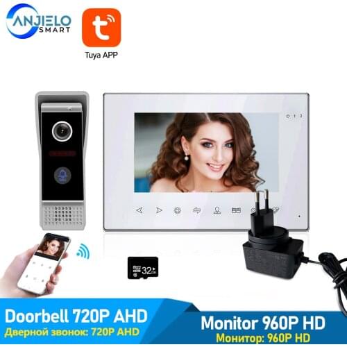 Smart Home 720P Doorbell Viewer 7 inch Video Intercom System PIR Motion Detection Tuya Remote Control For Home Security