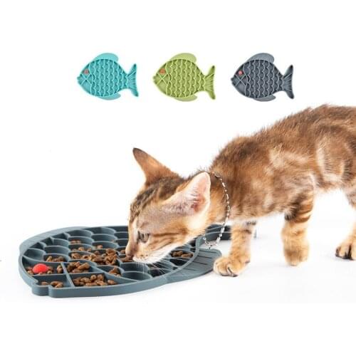 Pet Lick Plate Dog Cat Slow Food Bowl Slow Down Eating Feeder Mash Food Soft Silicone Pad Prevent Choking Easy Cleaning Supplies